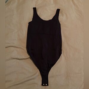 SKIMS Black Tank Top Thong Body Suit